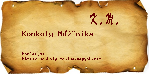 Konkoly Mónika névjegykártya